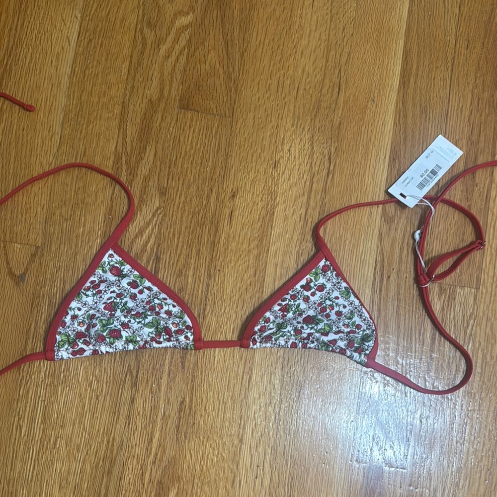 Frankie's Bikinis Lumia Triangle Top - Berry in Love - Picture 2 of 5